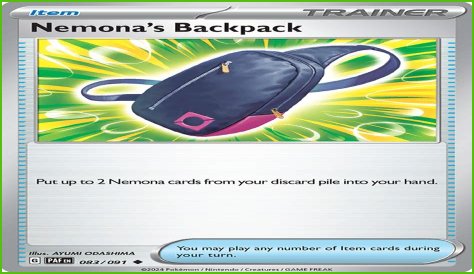 Nemona's Backpack (Paldean Fates 83)